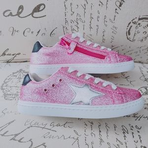 Hoo Mia Star Lace Sneaker - Pink Glitter